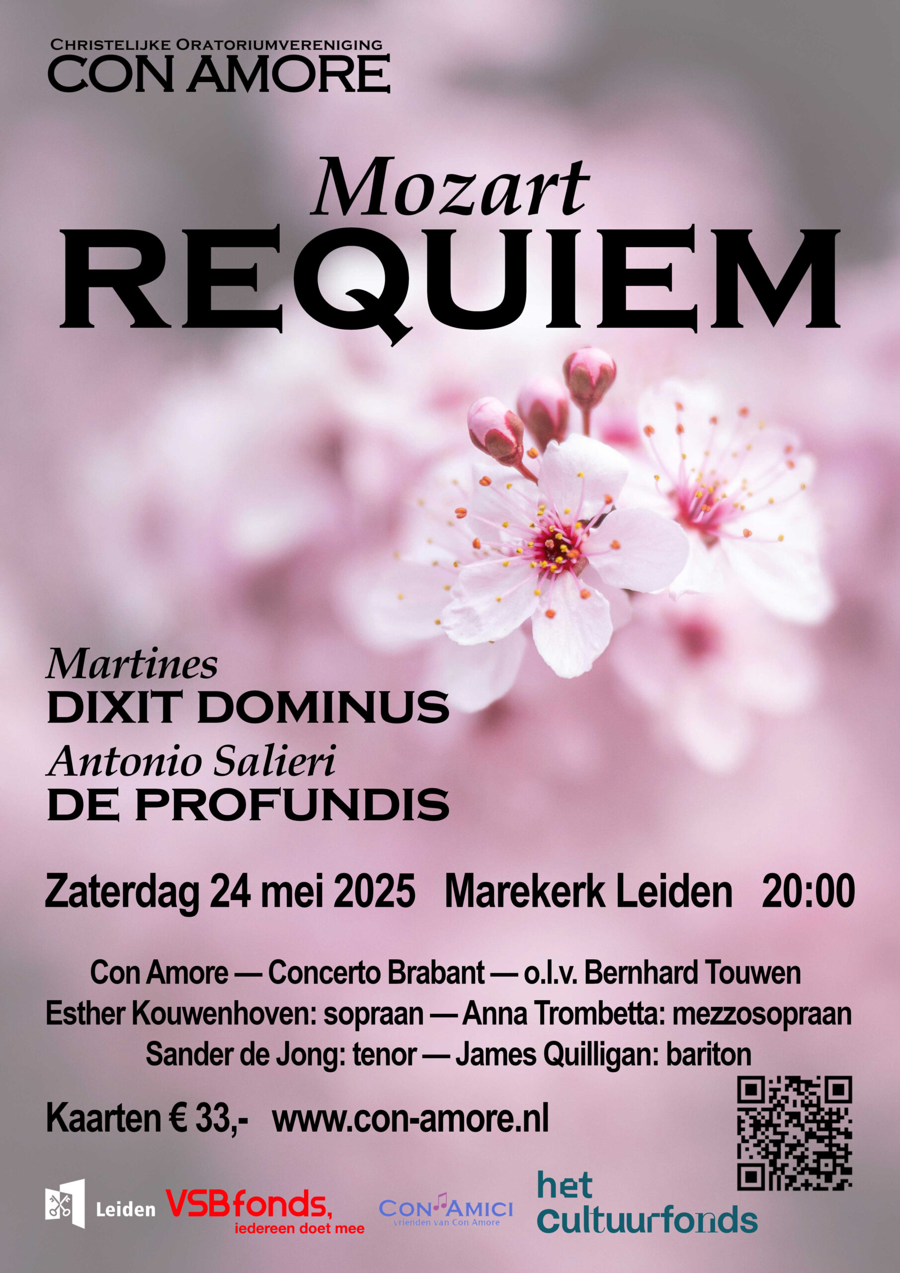 Poster Con Amore voor Die Schöpfung uitvoering op zaterdag 25 mei 2024 in de Hooglandse Kerk te Leiden