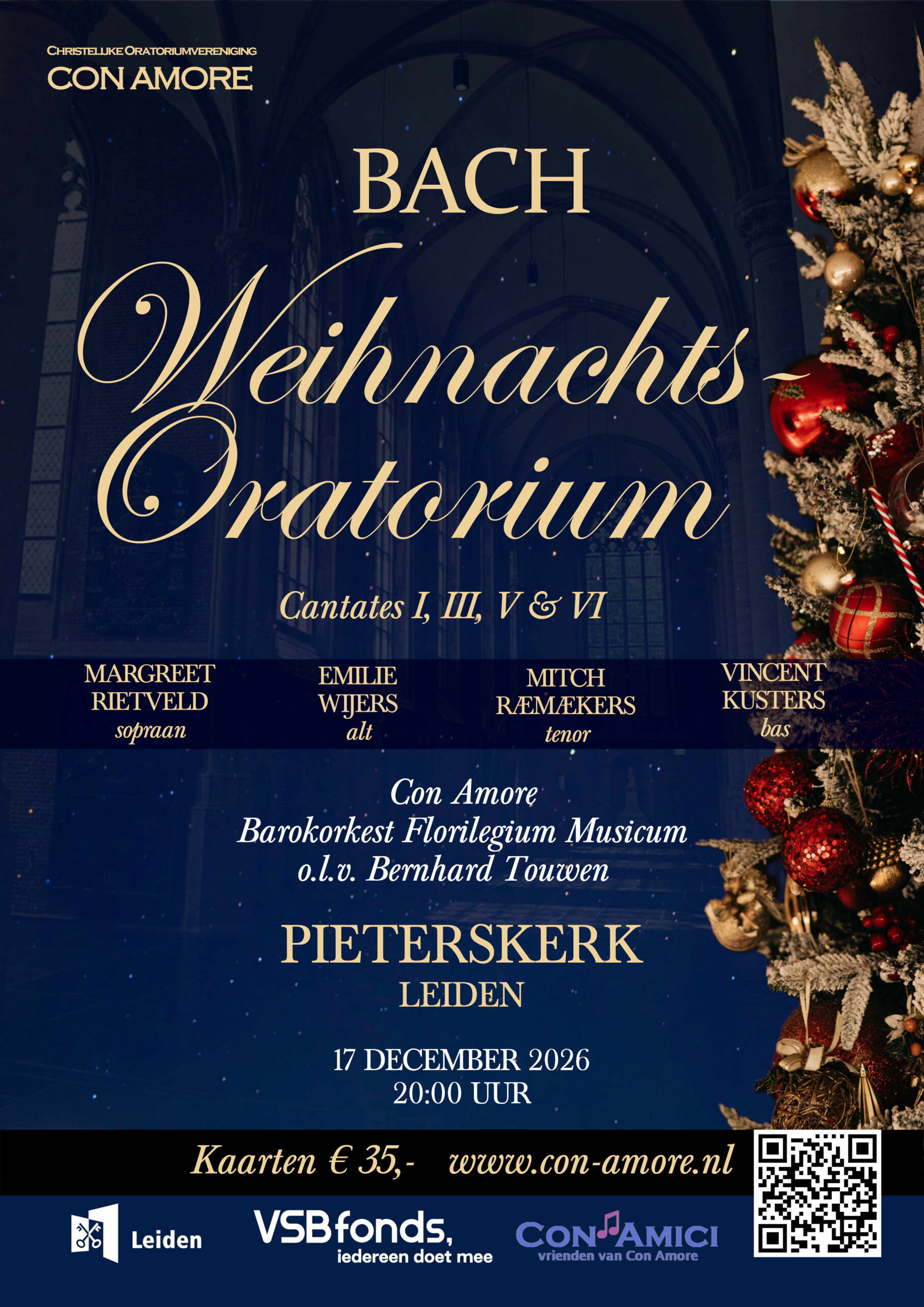 Poster Con Amore voor Die Schöpfung uitvoering op zaterdag 25 mei 2024 in de Hooglandse Kerk te Leiden